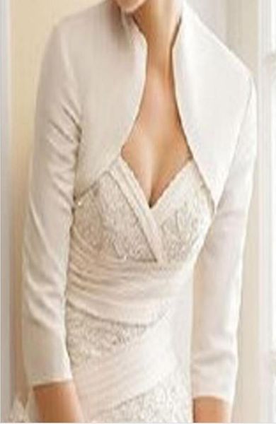 2019 elegant 34 sleeve satin ivory wedding bolero wedding jacket bridal wraps customized 810728, White
2019 elegant 34 sleeve satin ivory wedding bolero wedding jacket bridal wraps customized 810728, White
