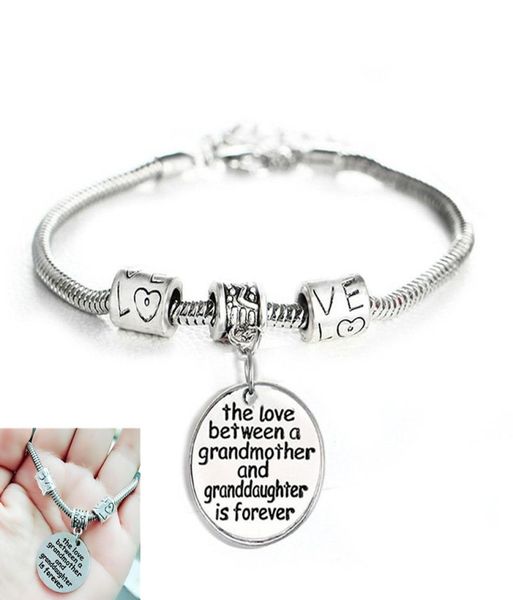 the love between grandmother and granddaughter is forever charm women bracelet bangle family jewelry gift for grandma1163511, Golden;silver
the love between grandmother and granddaughter is forever charm women bracelet bangle family jewelry gift for grandma1163511, Golden;silver