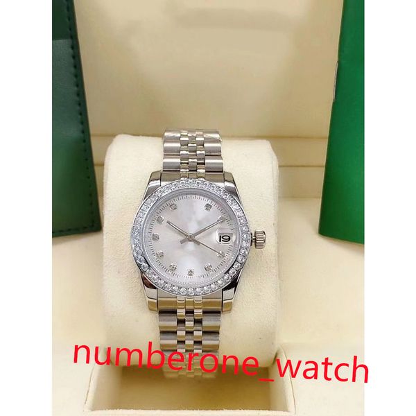 31mm fashion womens automatic mechanical watches diamond bezel designer stainless steel strap woman wristwatches classic party gifts ladies, Slivery;brown
31mm fashion womens automatic mechanical watches diamond bezel designer stainless steel strap woman wristwatches classic party gifts ladies, Slivery;brown