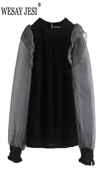 vintage velvet ruffle shirt women transparent organza long puff sleeve blouse female fashion back opening black women039s b3746725, White
vintage velvet ruffle shirt women transparent organza long puff sleeve blouse female fashion back opening black women039s b3746725, White