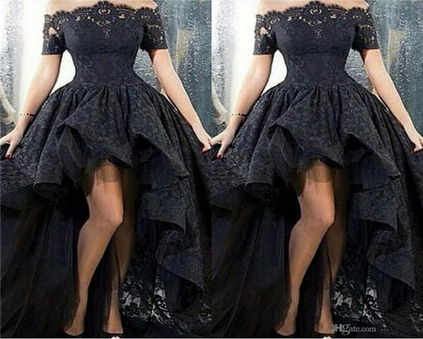 black lace high low prom dresses off shoulder arabic design ruched formal evening gown short front long back party dress8126947
black lace high low prom dresses off shoulder arabic design ruched formal evening gown short front long back party dress8126947