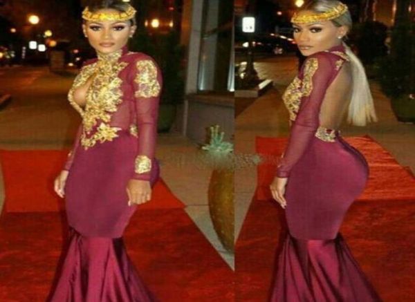 2016 arabic burgundy long sleeves evening dresses gold lace appliques backless high neck keyhole neckline ankara mermaid evening d7111029, Black;red
2016 arabic burgundy long sleeves evening dresses gold lace appliques backless high neck keyhole neckline ankara mermaid evening d7111029, Black;red