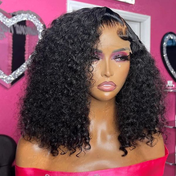 Bob Curly Wig Human Hair 13x4 Deep Wave Frontal Wig 14 Inch for Women Remy Natural Hair Short Lace Frontal T Part Wig, Black
Bob Curly Wig Human Hair 13x4 Deep Wave Frontal Wig 14 Inch for Women Remy Natural Hair Short Lace Frontal T Part Wig, Black