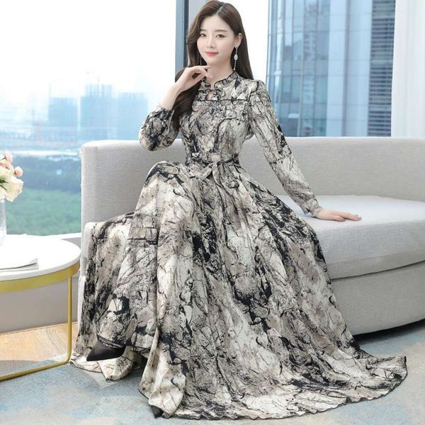 womens clothing spring and autumn temperament slim fit knee length round collar single layer elegant long dress, Black;gray
womens clothing spring and autumn temperament slim fit knee length round collar single layer elegant long dress, Black;gray