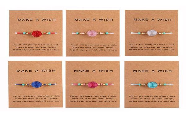 handmade druzy resin stone bracelet make a wish card wax rope braided bracelets bangles with rice bead for women girls summer beac4608650, Golden;silver
handmade druzy resin stone bracelet make a wish card wax rope braided bracelets bangles with rice bead for women girls summer beac4608650, Golden;silver