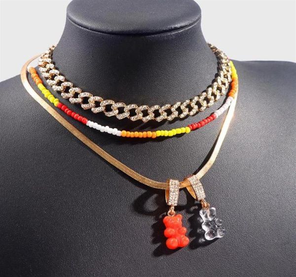 pendant necklaces exquisite and fashionable rice bead necklace for ladies zircon inlaid bear gummy punk style cuban chain207s6202374, Silver
pendant necklaces exquisite and fashionable rice bead necklace for ladies zircon inlaid bear gummy punk style cuban chain207s6202374, Silver