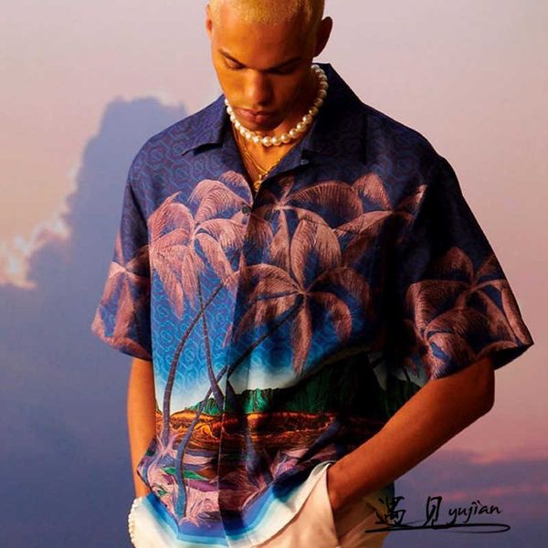 casablanca button up shirt red fantasy sunset coconut print hawaiian casual loose short sleeve shirt men's and women's holiday shi, White;black
casablanca button up shirt red fantasy sunset coconut print hawaiian casual loose short sleeve shirt men's and women's holiday shi, White;black