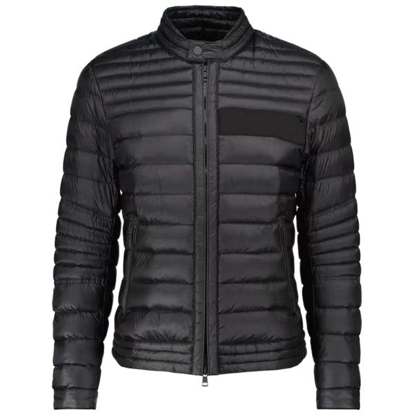 chest letter lightweight mens down jacket stand collar men down jacket winter fashion designer coat size 1--5, Black
chest letter lightweight mens down jacket stand collar men down jacket winter fashion designer coat size 1--5, Black