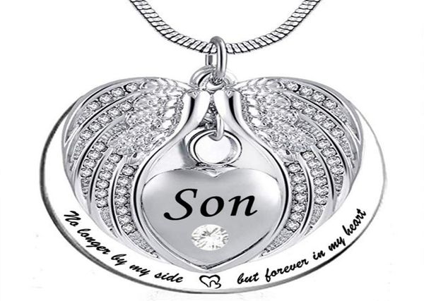 son angel wing urn necklace for ashes heart cremation memorial keepsake pendant necklace jewelry with fill kit and gift2308697, Silver
son angel wing urn necklace for ashes heart cremation memorial keepsake pendant necklace jewelry with fill kit and gift2308697, Silver