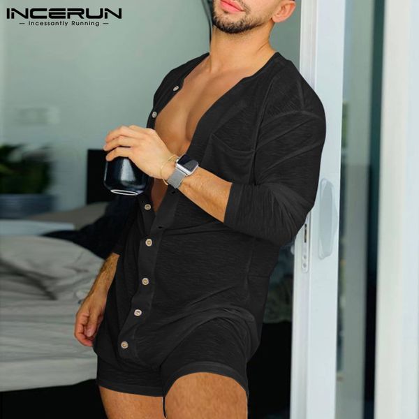 men's sleepwear men pajamas rompers solid color homewear o neck long sleeve button jumpsuits cozy breathable thin playsuit nightwear in, Black;brown
men's sleepwear men pajamas rompers solid color homewear o neck long sleeve button jumpsuits cozy breathable thin playsuit nightwear in, Black;brown