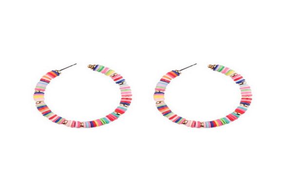 natasha accessories jewelry multi beads hoop earrings recyclable rainbow colorful polymer clay beads hoop earrings multicolor hoop6203167, Golden;silver
natasha accessories jewelry multi beads hoop earrings recyclable rainbow colorful polymer clay beads hoop earrings multicolor hoop6203167, Golden;silver