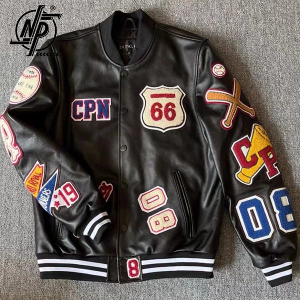 mens jackets multiletter embroidery white baseball uniform explosive style retro leather jacket heavy industry coat 230810, Black;brown
mens jackets multiletter embroidery white baseball uniform explosive style retro leather jacket heavy industry coat 230810, Black;brown
