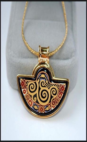 klimt series 18k goldplated enamel necklaces for woman fan pendant necklace for lady necklace wedding jewelry8051131, Silver
klimt series 18k goldplated enamel necklaces for woman fan pendant necklace for lady necklace wedding jewelry8051131, Silver