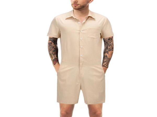 men039s solid color summer short sleeve jumpsuit shorts j3lk36466462353904, Gray
men039s solid color summer short sleeve jumpsuit shorts j3lk36466462353904, Gray
