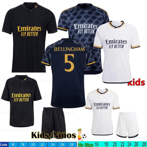 bellingham kids kit vini jr soccer jerseys mbappe tchouameni 23 24 football shirt real madrids camavinga rodrygo long sleeve camisetas men u, Black;yellow
bellingham kids kit vini jr soccer jerseys mbappe tchouameni 23 24 football shirt real madrids camavinga rodrygo long sleeve camisetas men u, Black;yellow