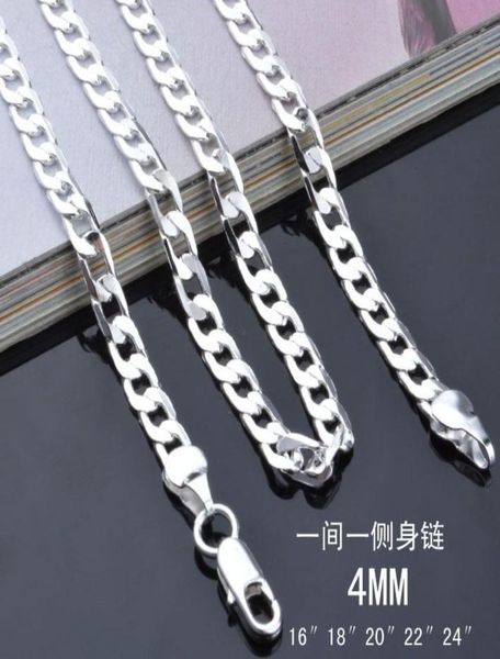 fashion mens jewelry 925 sterling silver plated 4mm 1624inches chain necklace 6068117
fashion mens jewelry 925 sterling silver plated 4mm 1624inches chain necklace 6068117