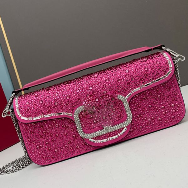 rhinestone shoulder bag chain crossbody bags diamond fashion letter buckle handbags purse crystal bling clutch wallet lady totes genuine lea
rhinestone shoulder bag chain crossbody bags diamond fashion letter buckle handbags purse crystal bling clutch wallet lady totes genuine lea