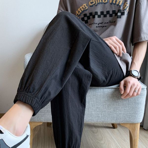 mens pants summer line casual trousers solid color breathable loose pencil drawstring streetwear fashion joggers sweatpants 230809, Black
mens pants summer line casual trousers solid color breathable loose pencil drawstring streetwear fashion joggers sweatpants 230809, Black