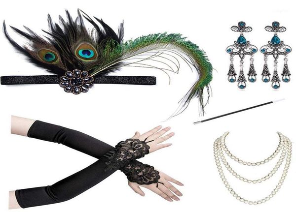 1920s flapper accessories costume set 20s headband gloves cigarette holder necklace for women prom18169466, Silver
1920s flapper accessories costume set 20s headband gloves cigarette holder necklace for women prom18169466, Silver