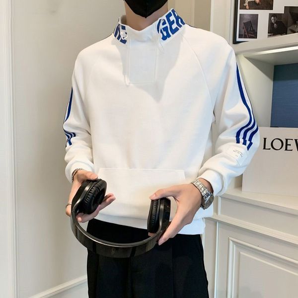 men's hoodies sweatshirts 2023 spring and autumn fashion commuting simple letter print half high neck panel pocket stripe long sleeve c, Black
men's hoodies sweatshirts 2023 spring and autumn fashion commuting simple letter print half high neck panel pocket stripe long sleeve c, Black