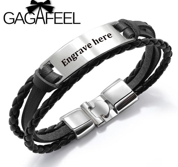 gagafeel 4 colors custom engrave bangle for men punk multilayer bracelet stainless steel pu leather bangle special gift for male261699009, Black
gagafeel 4 colors custom engrave bangle for men punk multilayer bracelet stainless steel pu leather bangle special gift for male261699009, Black