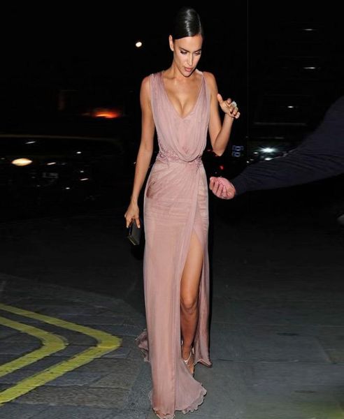 2017 irina shayk celebrity dresses red carpet evening dresses aline chiffon deep vneck long prom party gowns side split4881306, Black;red
2017 irina shayk celebrity dresses red carpet evening dresses aline chiffon deep vneck long prom party gowns side split4881306, Black;red