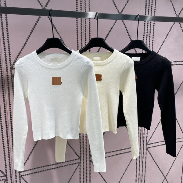 women knitted t shirt long sleeve bottoming woman girl autumn spring jumper shirts chest leather design tees, Black
women knitted t shirt long sleeve bottoming woman girl autumn spring jumper shirts chest leather design tees, Black