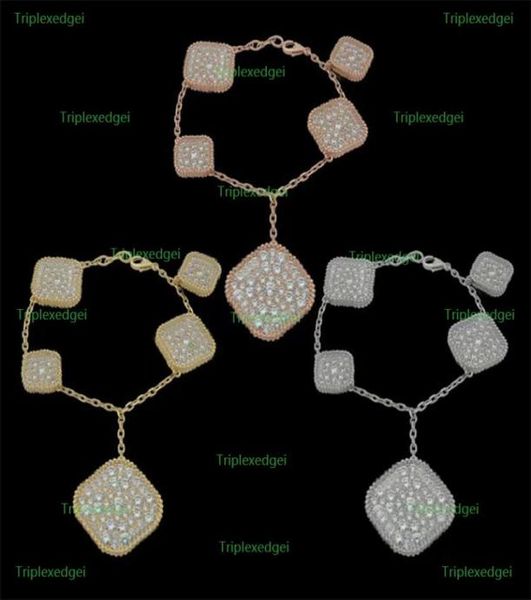 new luxury full diamond irregular fiveflower charm bracelet brand classic designer fourleaf clover bracelet fashion women039s9151479, Golden;silver
new luxury full diamond irregular fiveflower charm bracelet brand classic designer fourleaf clover bracelet fashion women039s9151479, Golden;silver