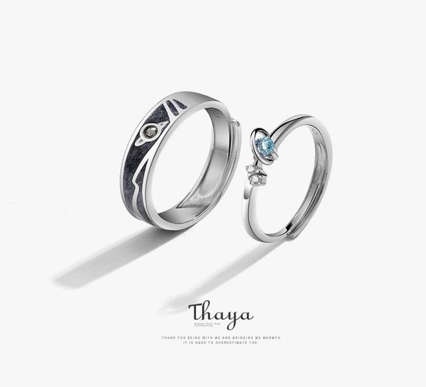 thaya women rings jewelry 3d texture rings blue planet couple 925 sterling silver rings for women engagement gift 2010067652448, Golden;silver
thaya women rings jewelry 3d texture rings blue planet couple 925 sterling silver rings for women engagement gift 2010067652448, Golden;silver