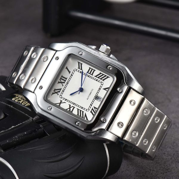 men's watch business fashion 40mm stylish square blue dial stainless steel metal strap casual watch sport clock montre de luxe a1, Slivery;golden
men's watch business fashion 40mm stylish square blue dial stainless steel metal strap casual watch sport clock montre de luxe a1, Slivery;golden