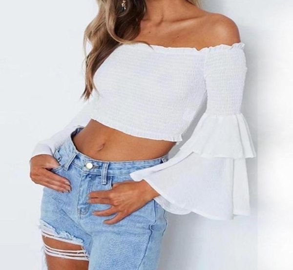 bigsweety off shoulder shirts new fashion elegant women crop sweet ruffle flare sleeve blouse women blusas19463907, White
bigsweety off shoulder shirts new fashion elegant women crop sweet ruffle flare sleeve blouse women blusas19463907, White