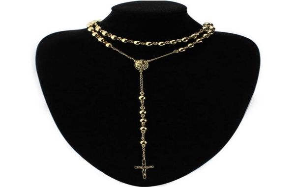 6mm stainless steel gold plated crucifix rosary chain necklace 195quot6quot7657084, Silver
6mm stainless steel gold plated crucifix rosary chain necklace 195quot6quot7657084, Silver