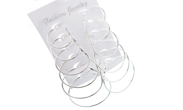 6 pairset vintage gold color big circle hoop earrings for women steampunk ear clip party jewelry accessories gift8594304, Golden;silver
6 pairset vintage gold color big circle hoop earrings for women steampunk ear clip party jewelry accessories gift8594304, Golden;silver