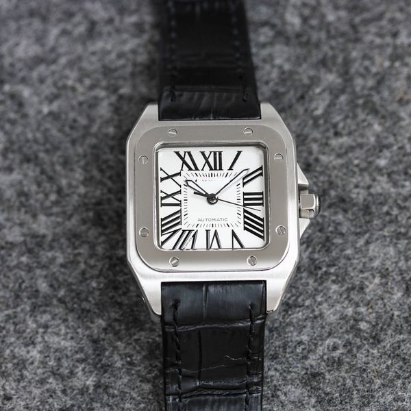 men ladies couple santos quartz watch genuine leather leather watch strap, Slivery;golden
men ladies couple santos quartz watch genuine leather leather watch strap, Slivery;golden