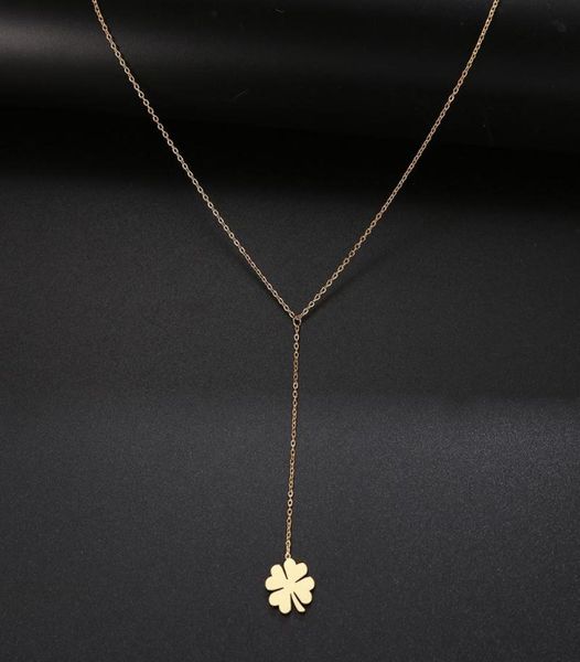 chains fashion clover pendant gold for women metal chain necklace party charm stainless steel jewelry accessories gifts7516493, Silver
chains fashion clover pendant gold for women metal chain necklace party charm stainless steel jewelry accessories gifts7516493, Silver