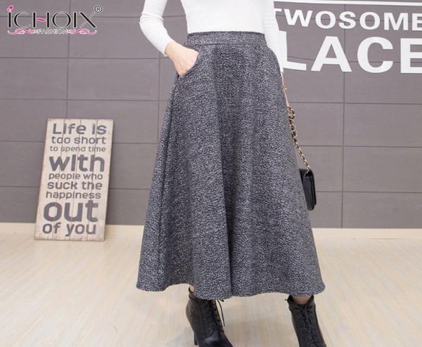 ichoix 2018 autumn winter woolen women skirts plus size wool long skirt faldas mujer high waist maxi tutu pleated skirt saias7207829, Black
ichoix 2018 autumn winter woolen women skirts plus size wool long skirt faldas mujer high waist maxi tutu pleated skirt saias7207829, Black