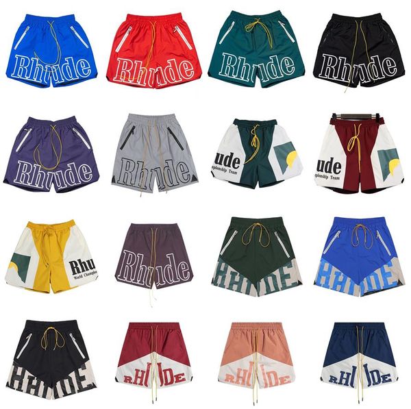 rhude shorts summer beach printed designer for man woman knee length short hip hop loose beach pants, White;black
rhude shorts summer beach printed designer for man woman knee length short hip hop loose beach pants, White;black