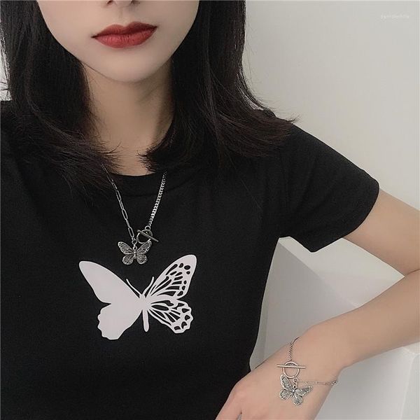 pendant necklaces women fashion butterfly statement necklace personality clavicle chain for jewelry gifts, Silver
pendant necklaces women fashion butterfly statement necklace personality clavicle chain for jewelry gifts, Silver
