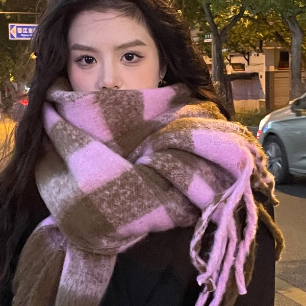 scarves mahai plush plaid cashmere tassel scarf winter warm thickened shawl vintage korean scarf pashmina mohair scarf for women men 230810, Blue;gray
scarves mahai plush plaid cashmere tassel scarf winter warm thickened shawl vintage korean scarf pashmina mohair scarf for women men 230810, Blue;gray