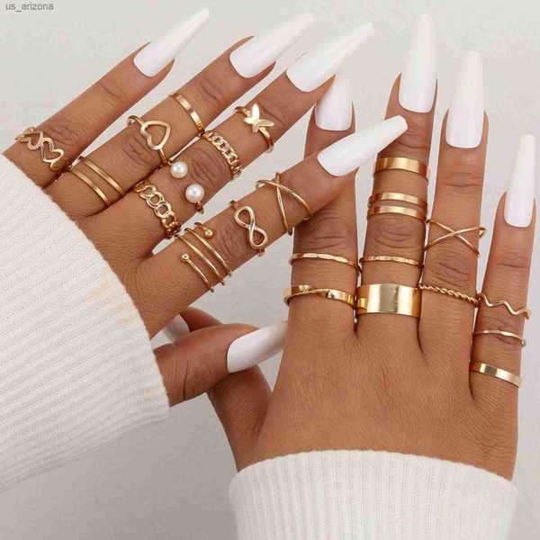 22pcs/set vintage gold color heart rings set for women men hollow butterfly pearl cross geometric rings trendy finger jewelry l230620, Silver
22pcs/set vintage gold color heart rings set for women men hollow butterfly pearl cross geometric rings trendy finger jewelry l230620, Silver