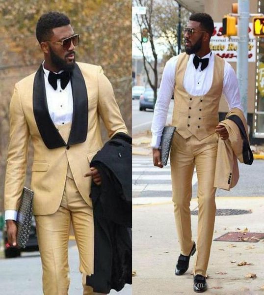 chic gold three pieces mens prom suits groomsmen wedding tuxedos for men blazers shawl lapel one button formal suit with jacket pa8111036, Black;gray
chic gold three pieces mens prom suits groomsmen wedding tuxedos for men blazers shawl lapel one button formal suit with jacket pa8111036, Black;gray