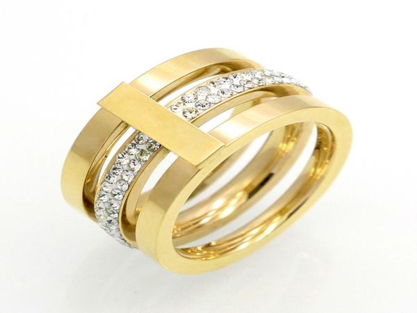 new arrive brand 316l titanium steel jewelry whole 3 layer with diamond rings for woman wedding ring jewelry goldsilverrose 5301688, Silver
new arrive brand 316l titanium steel jewelry whole 3 layer with diamond rings for woman wedding ring jewelry goldsilverrose 5301688, Silver