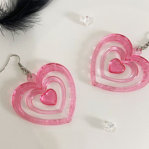 vintage subculture love ear hook millennium sweet cool spicy girl acrylic earrings, Silver
vintage subculture love ear hook millennium sweet cool spicy girl acrylic earrings, Silver