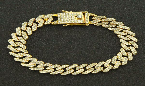12mm 789inch hip hop gold silver rosegold iced out miami cuban link chain bracelets1251518, Black
12mm 789inch hip hop gold silver rosegold iced out miami cuban link chain bracelets1251518, Black