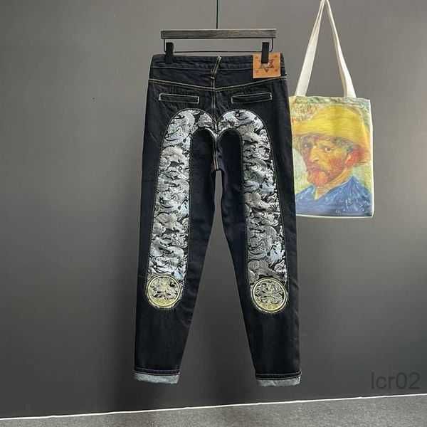 men's jeans straight pants man skeleton embroidery mopping trousers streetwear denim clothing for men baggy t230110dfxu, Blue
men's jeans straight pants man skeleton embroidery mopping trousers streetwear denim clothing for men baggy t230110dfxu, Blue