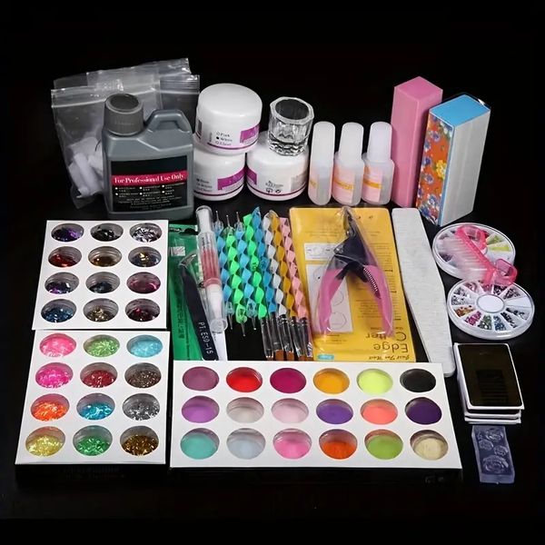 professional acrylic nail kit - everything you need to create stunning diy nails - monomer, powder, liquid & tips
professional acrylic nail kit - everything you need to create stunning diy nails - monomer, powder, liquid & tips