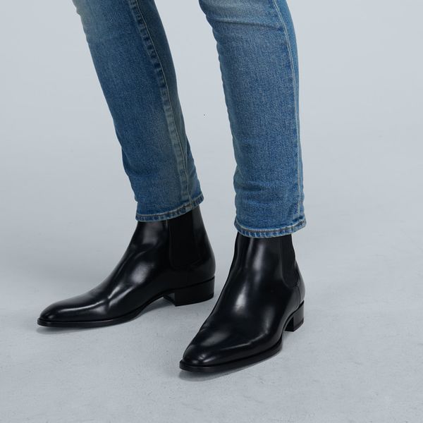 boots men chelsea handmade cowhide black fashion business casual classic mid heel botas motociclista 230810
boots men chelsea handmade cowhide black fashion business casual classic mid heel botas motociclista 230810