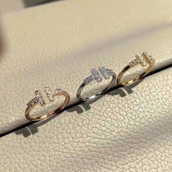 double t open ring white gold rose diamond wedding for female couples, Slivery;golden
double t open ring white gold rose diamond wedding for female couples, Slivery;golden