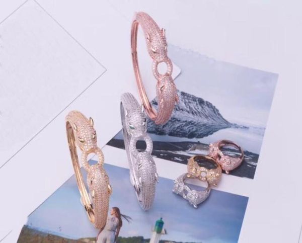 new luxury fashion brand jewelry sets lady brass full diamond green eyes double leopard bite circle 18k gold engagement bracelets 5885532, Silver
new luxury fashion brand jewelry sets lady brass full diamond green eyes double leopard bite circle 18k gold engagement bracelets 5885532, Silver