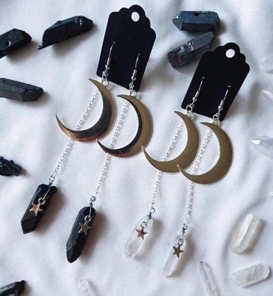 dangle earrings whiteblack quartz crystal aura witchy crescent moon gothic occult boho crown accessories jewelry9556715, Silver
dangle earrings whiteblack quartz crystal aura witchy crescent moon gothic occult boho crown accessories jewelry9556715, Silver